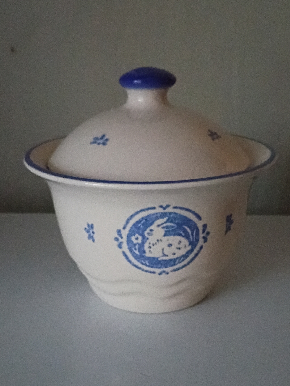 Vintage Charm Pfaltzgraff Maison Blue Sugar Bowl With Lid Cottagecore